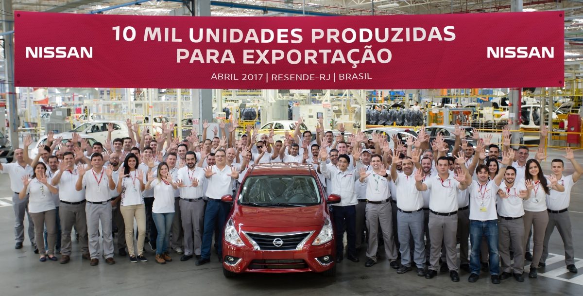 Nissan chega a 10 mil veículos produzidos em Resende para exportação
