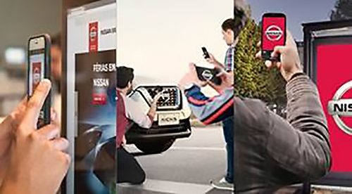 Para assistir aos jogos de qualquer lugar, basta procurar um logo da marca Nissan e escanear