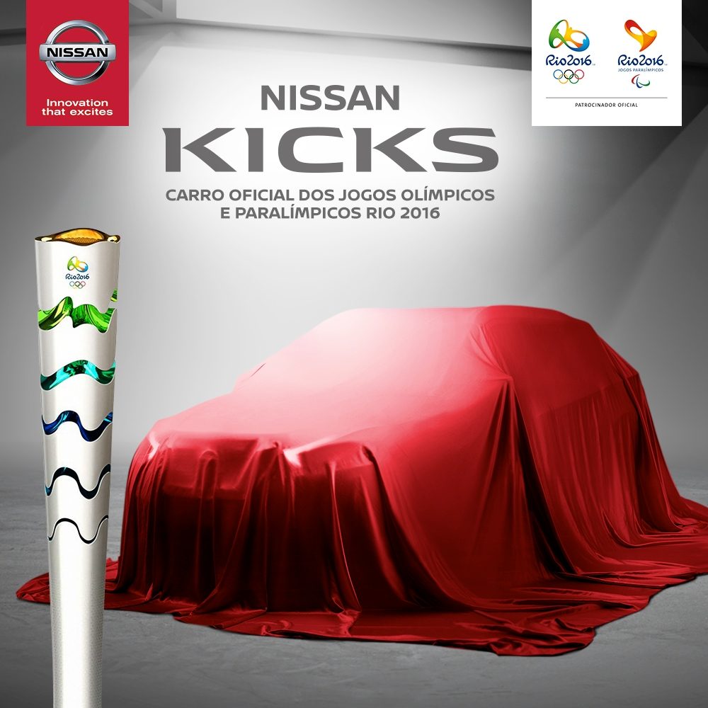 Novo crossover global Nissan Kicks será o carro oficial dos Jogos Olímpicos e Paralímpicos Rio 2016.