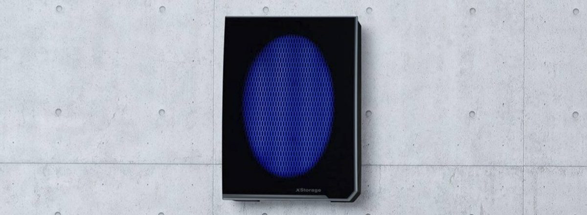 Nissan LEAF xStorage home charging system shown on a wall
