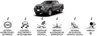 Pick up Nissan Frontier de Gasolina versión Doble Cabina 4x2