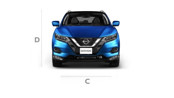 Nissan Qashqai -Medidas frontales