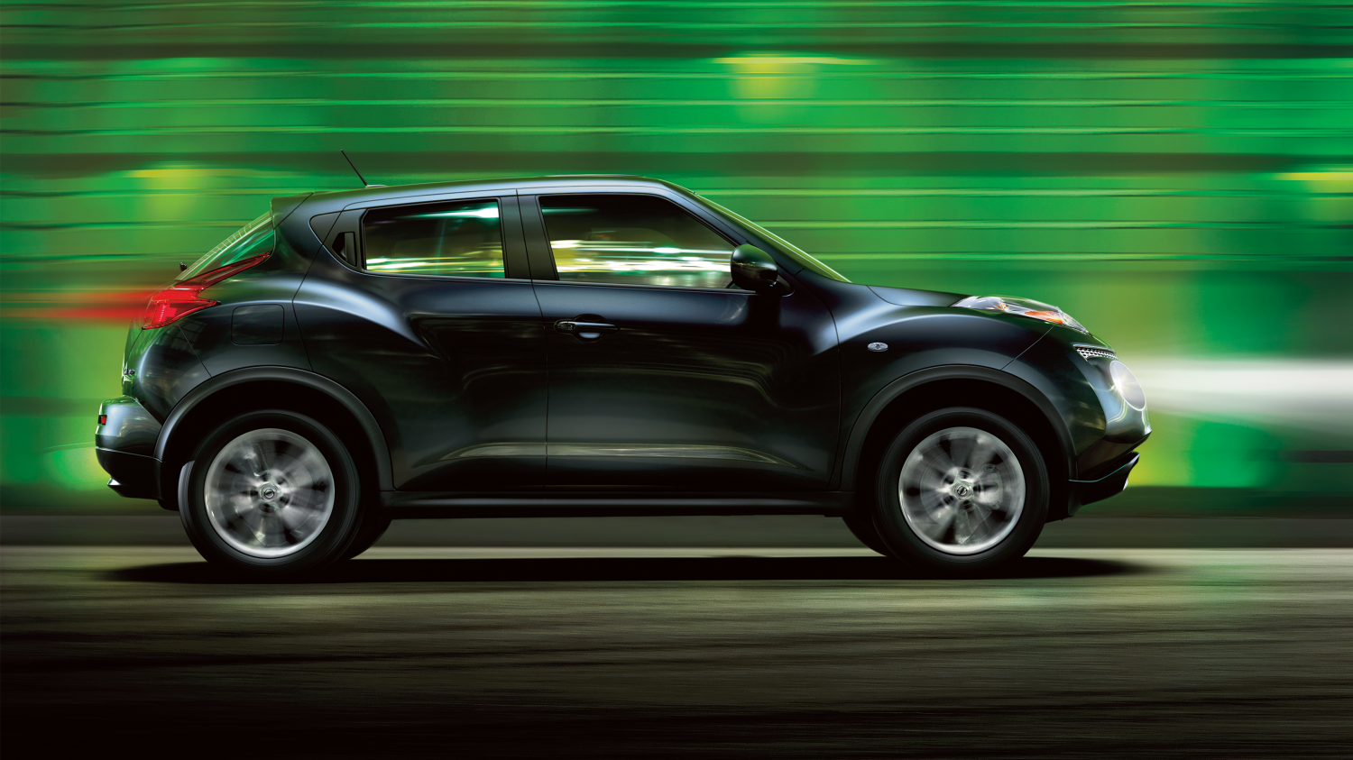 Car on green background