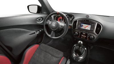 Nissan JUKE NISMO RS — оздоблення салону матеріалом алькантара та шкірою