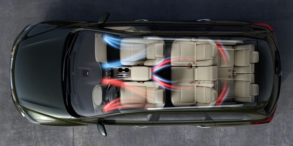 Nissan Pathfinder interior showing heat and air circulation