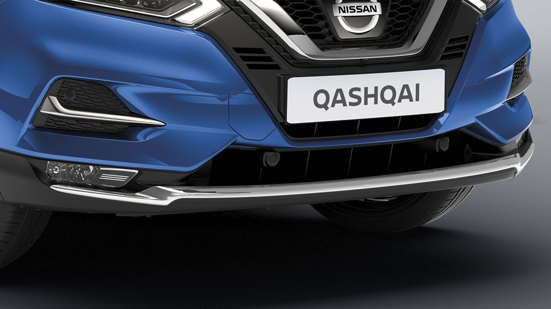 Хромована накладка на передній бампер для Nissan QASHQAI