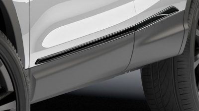 Накладки на пороги дверей для Nissan QASHQAI, чорні