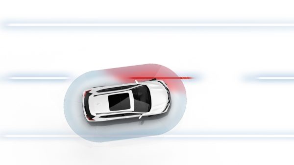 Ілюстрація: система контролю рядності руху в Nissan X-TRAIL