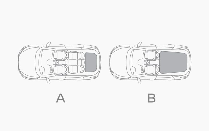Nissan Qashqai e-Power top view illustrations showing boot capacity
