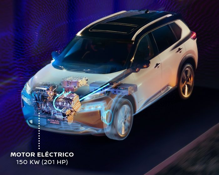 Nissan e-POWER 2022 vista exterior de hombre con manos en el volante con Más Autonomía