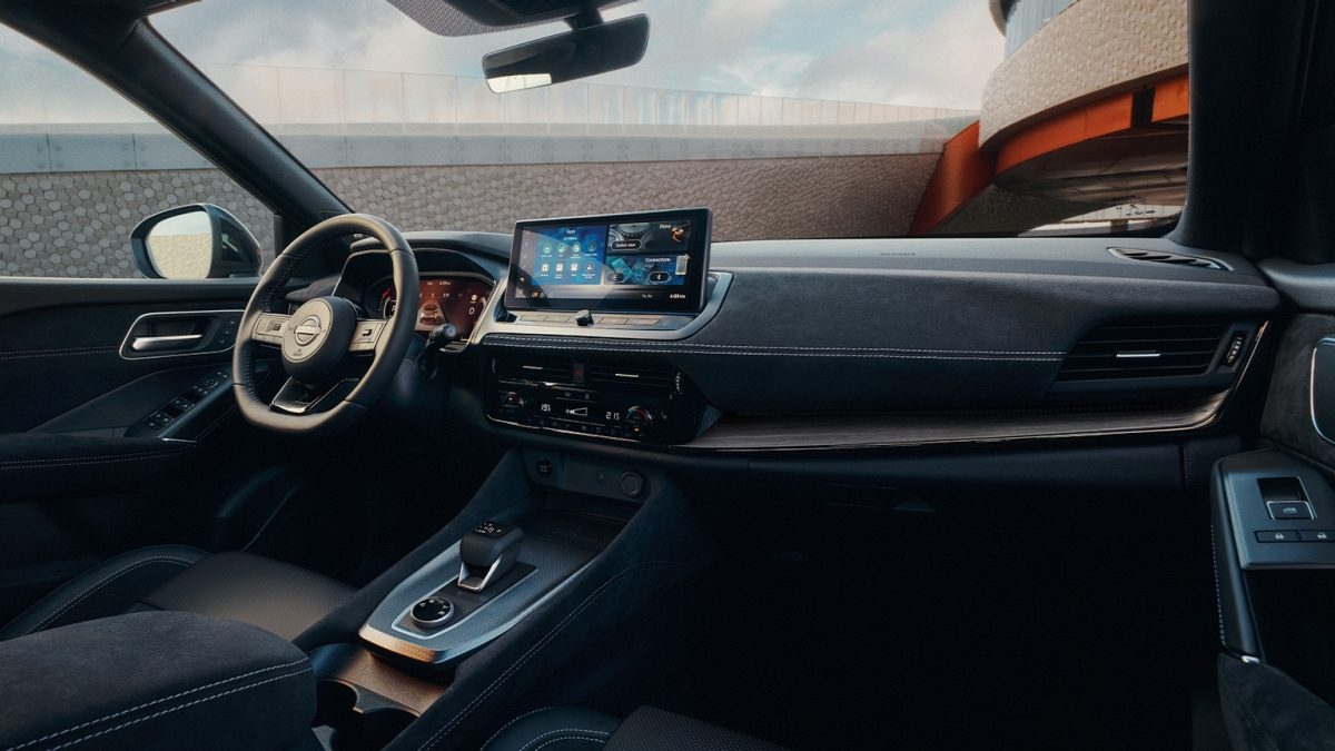 Nissan Qashqai e-Power interior close up view of Acenta seat trim