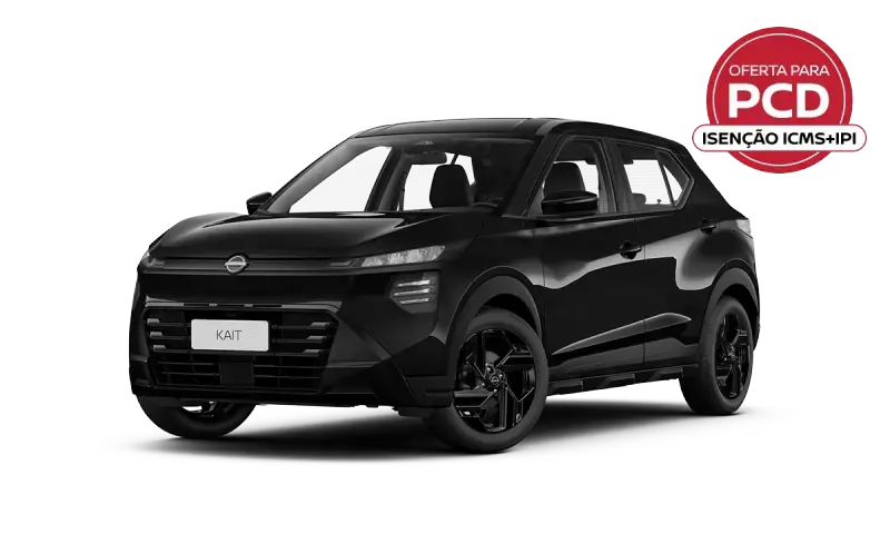 Nissan Kait Active preto com selo PCD isenção de IPI