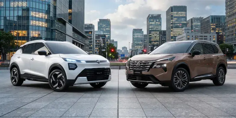 Dos de los mejores autos para viajar en familia: Nissan Kait y Nuevo Nissan X-Trail.