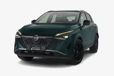 Nissan Qashqai e-POWER en vista frontal con diseño exterior y tecnología híbrida de rango extendido.