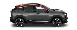 Vista lateral del Nissan Kicks, camioneta SUV con diseño moderno, tecnología de asistencia al conductor y conectividad.