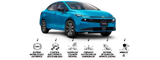 Nuevo Sedán Nissan Versa versión Sense TM
