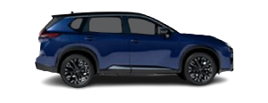 Vista lateral del Nissan X-Trail e-POWER, SUV híbrida con tecnología e-POWER, amplio espacio y desempeño eficiente.