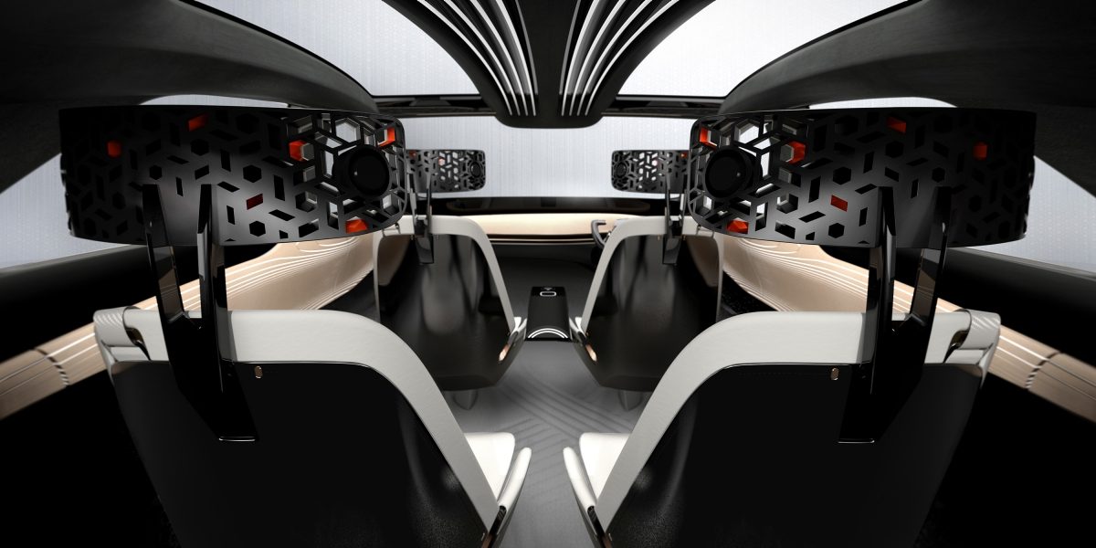Nissan IMx concept car interior shot from back of vehicle