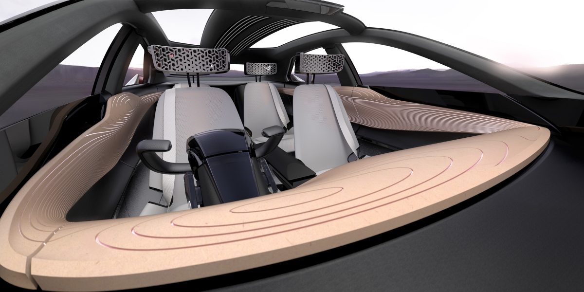 Nissan IMx concept car looking into interior from front windshield