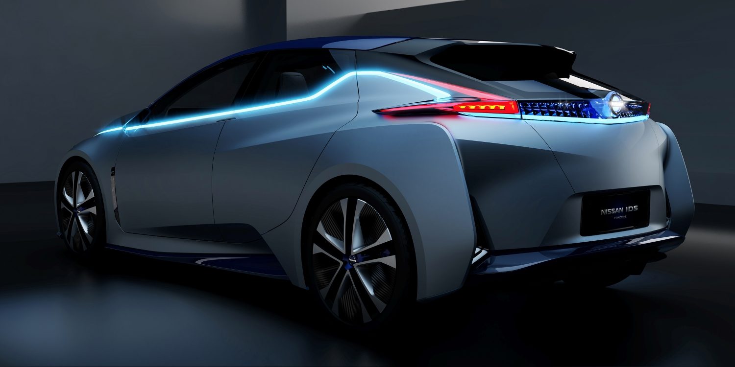 Nissan IDS Concept 3/4 rear in dark studio