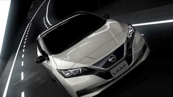 New Nissan LEAF action shot in dark