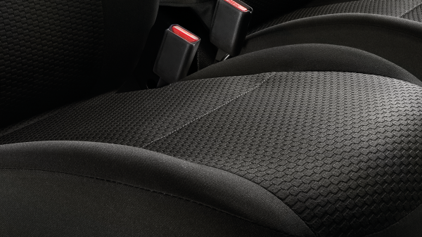 Suede effect trim seat