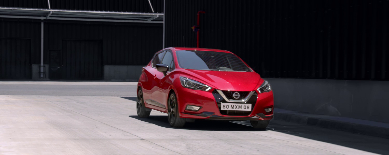 Nissan Micra on Curving Road