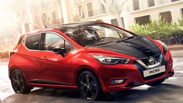 Nouvelle Nissan MICRA gar&eacute;e dans une rue