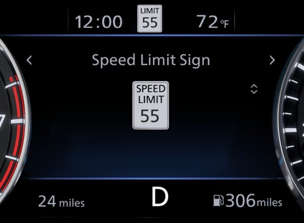 Nissan Sentra dashboard display of Traffic Sign Recognition