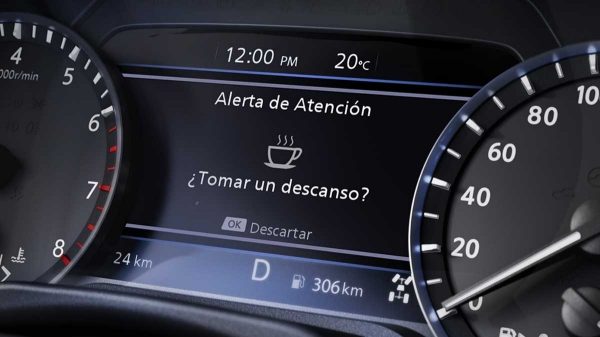2021 Nissan Frontier intelligent driver alertness screen on advanced driver-assist display