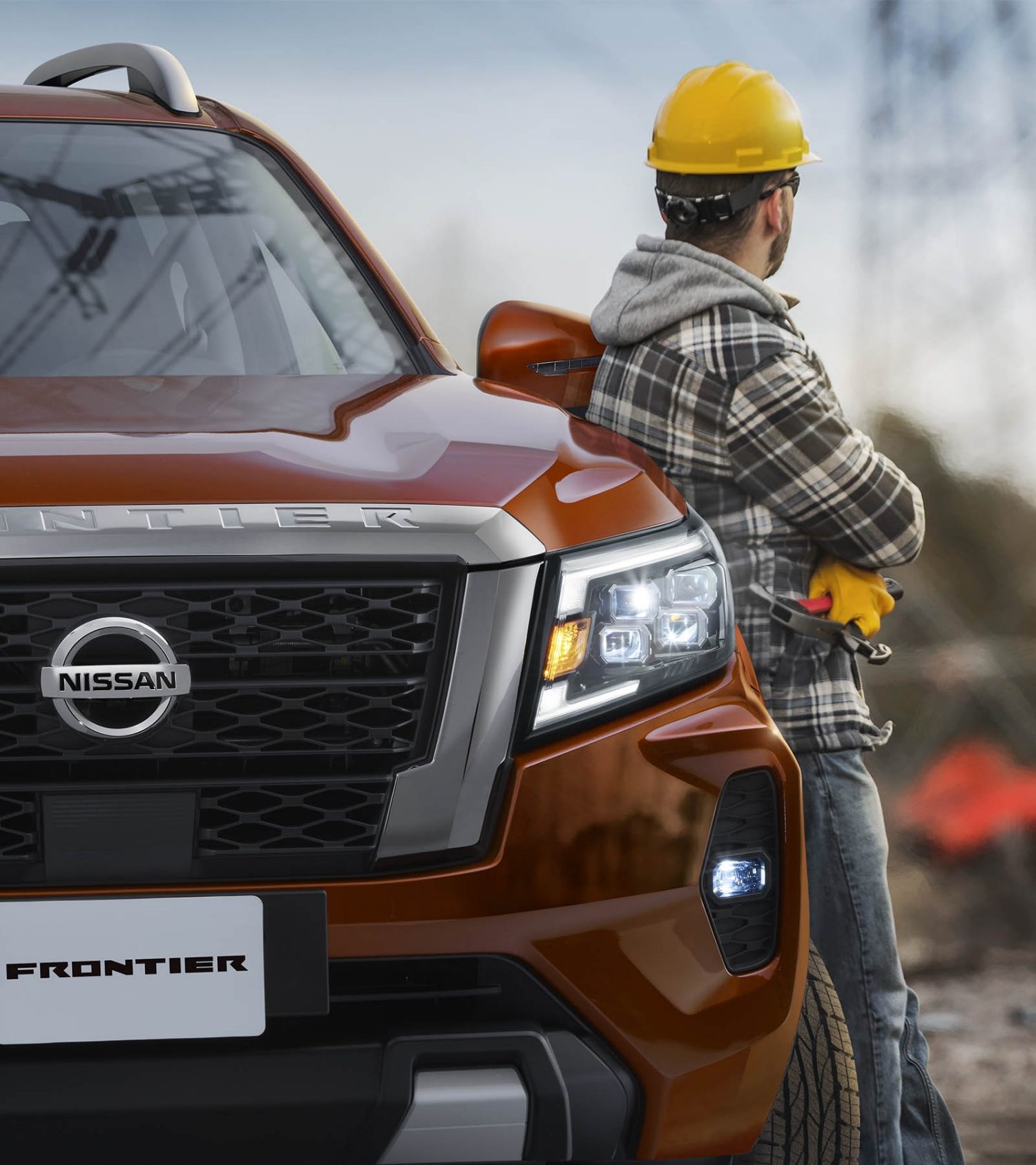2021 Nissan Frontier using off-road technology to climb a rugged hill