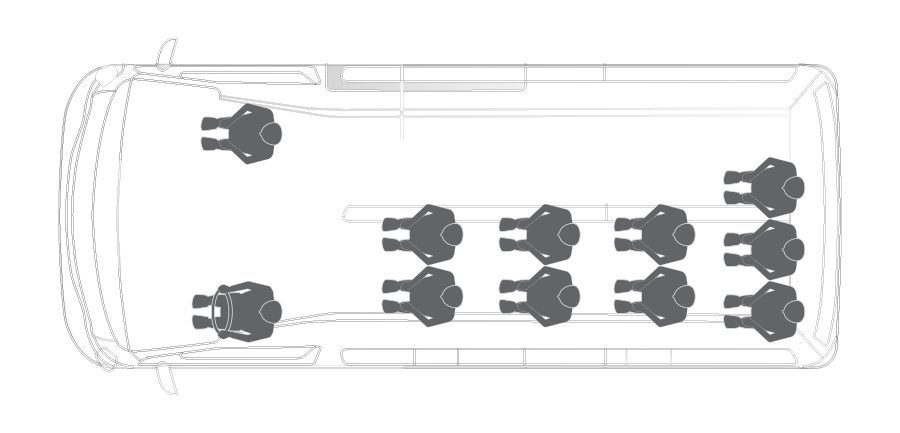 Nissan Urvan 2025 distribución de pasajeros versión 11 pasajeros