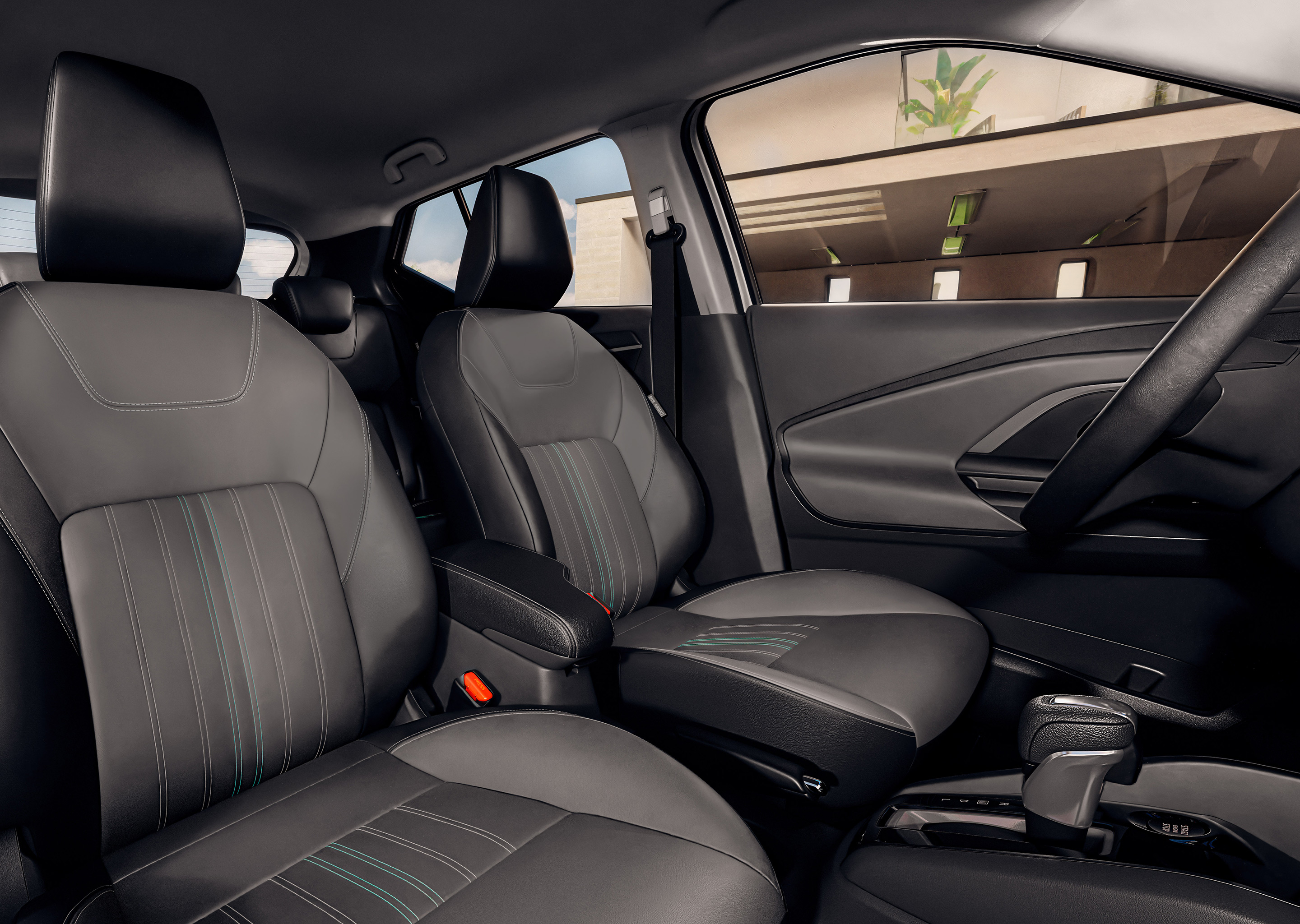 Interior del Nissan Kait 2027 con espacio familiar y confort premium.